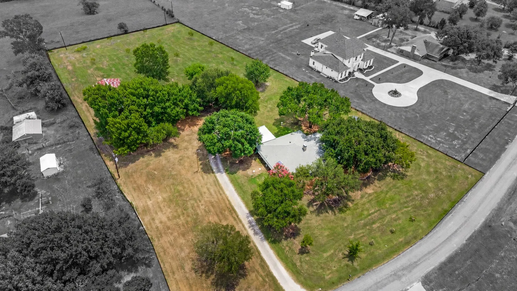 Estimated property lines in color