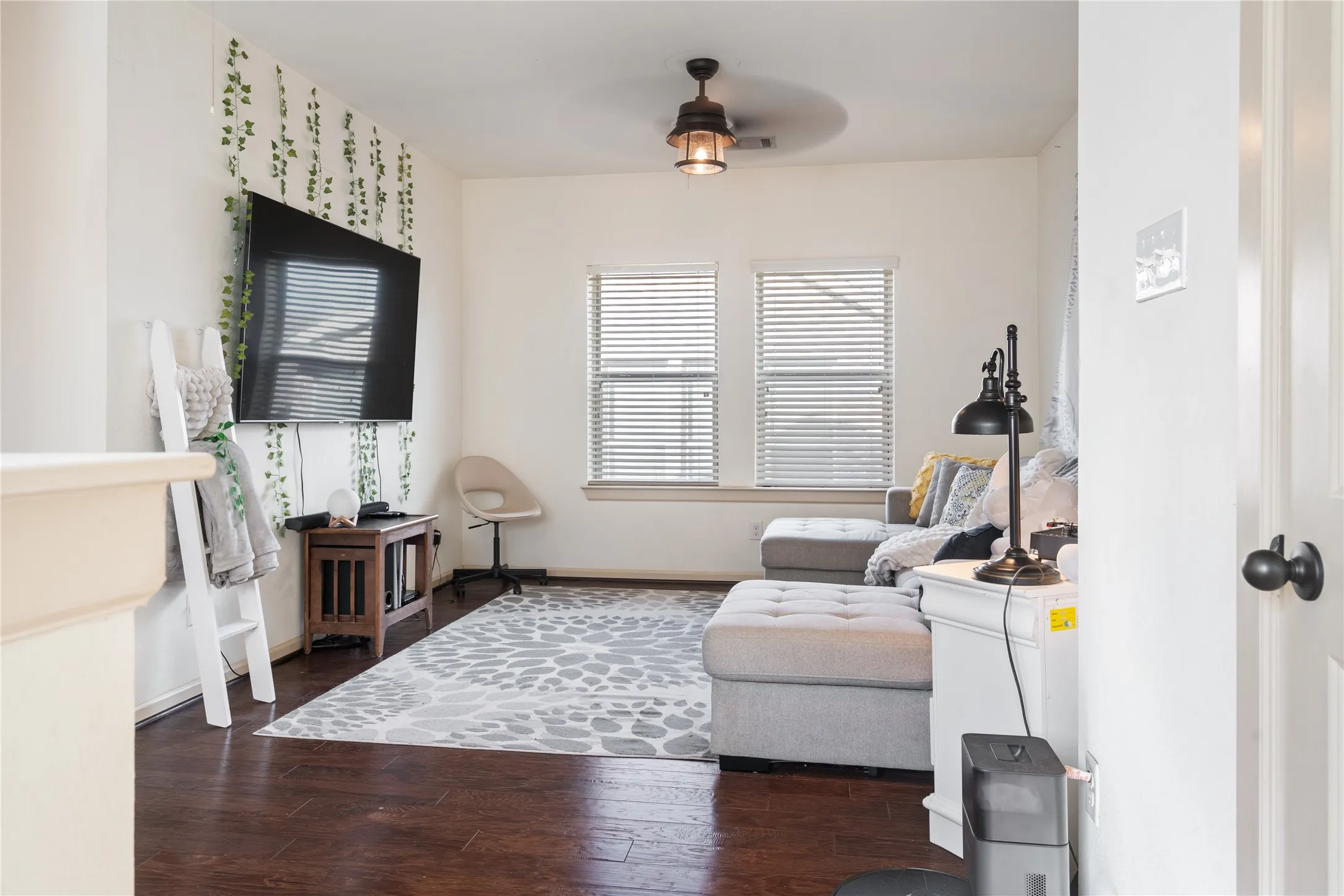 Upstairs second living area offers a  private get-away