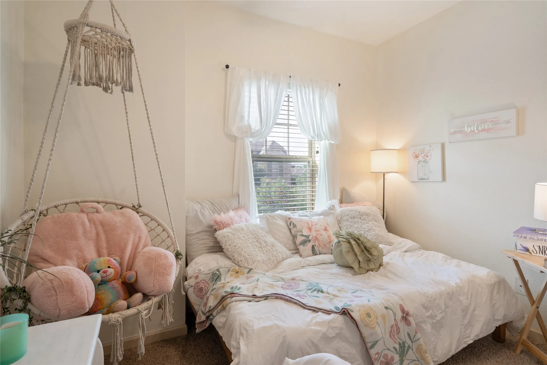 Upstairs bedroom number 2, roomy and bright.