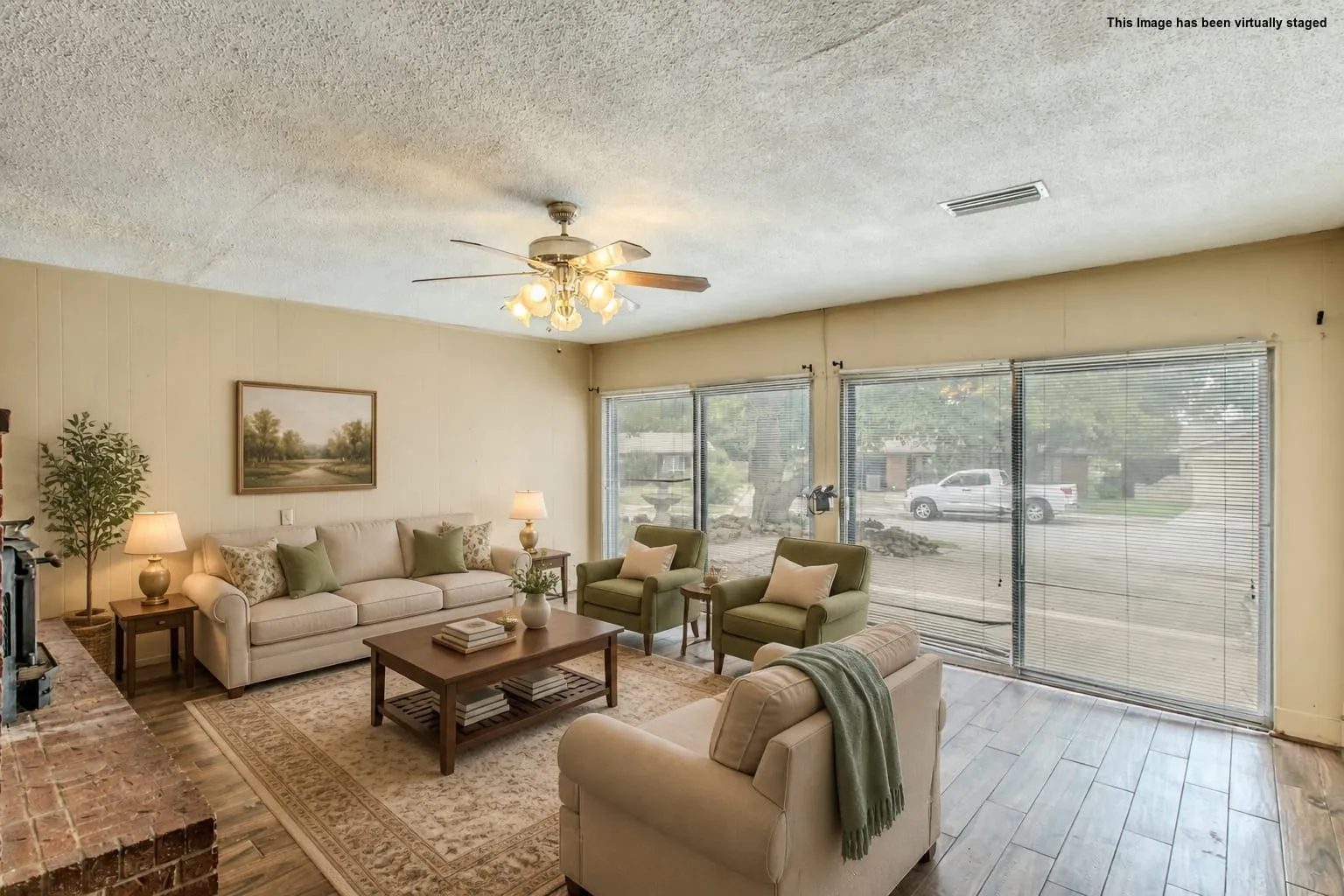 Virtually staged- living room