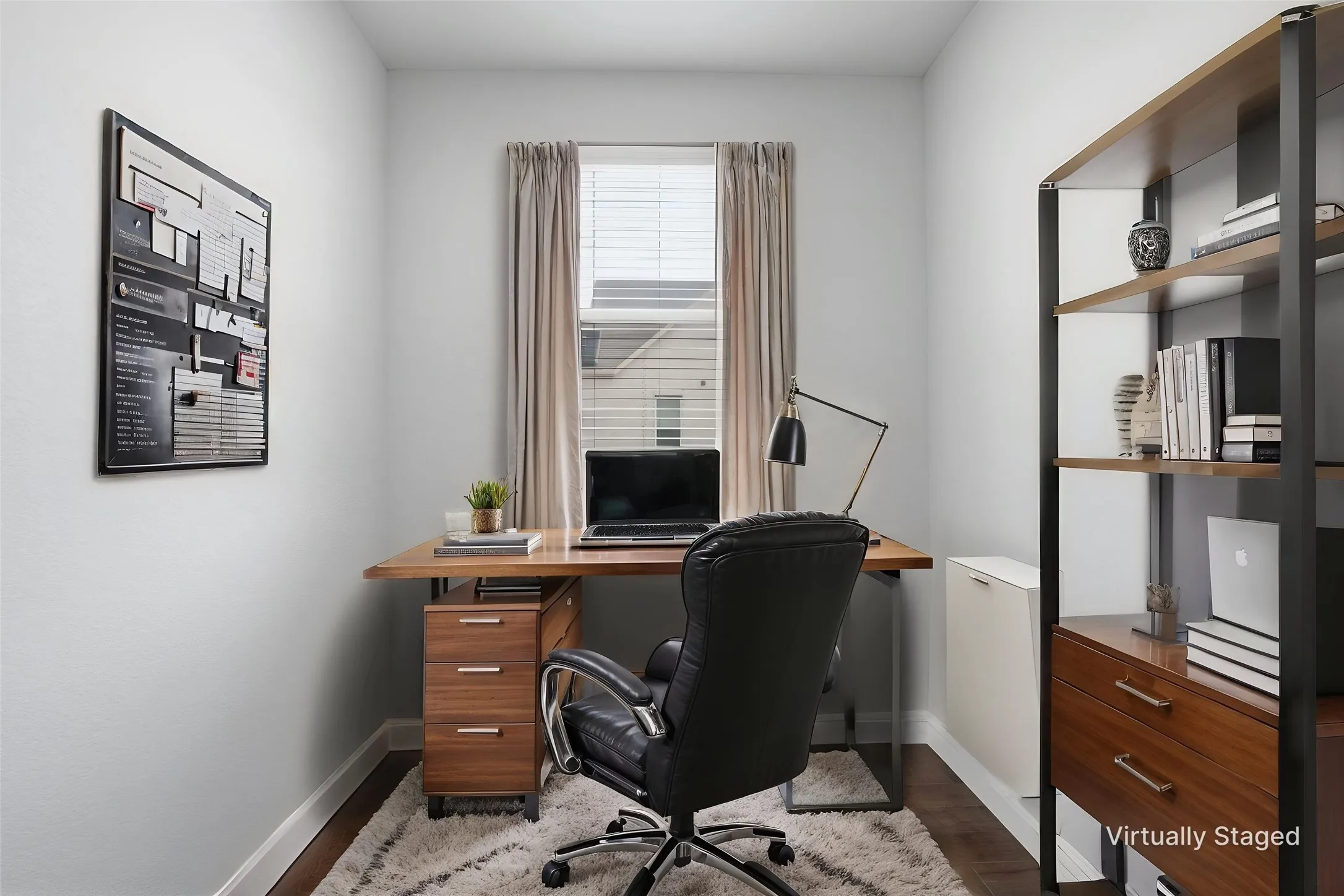 Virtually staged office space