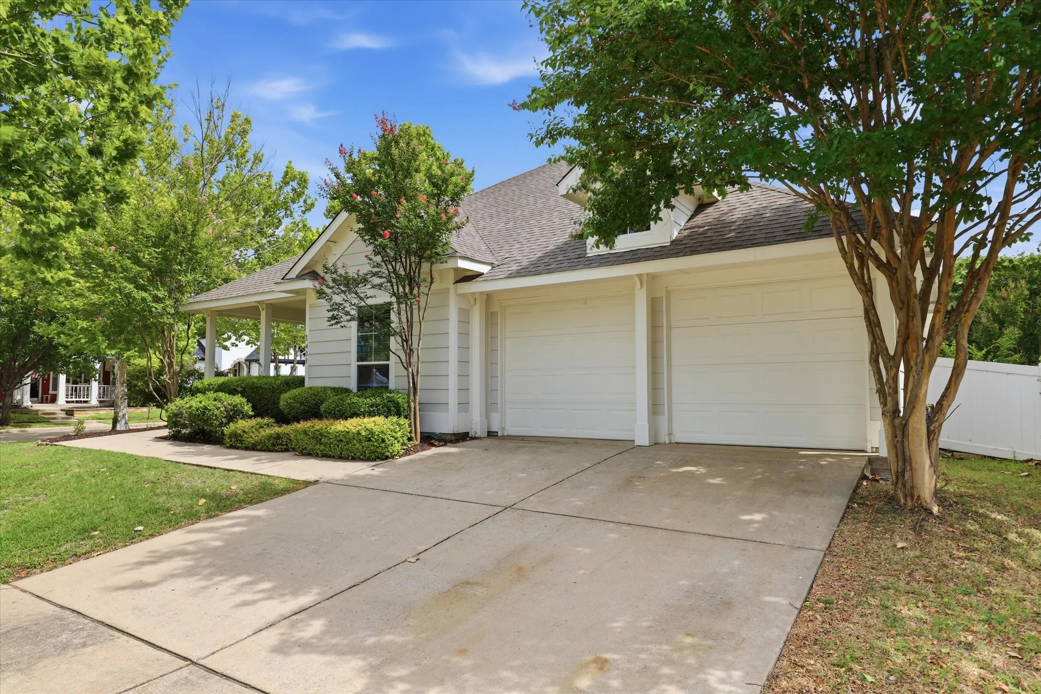 Garage and driveway