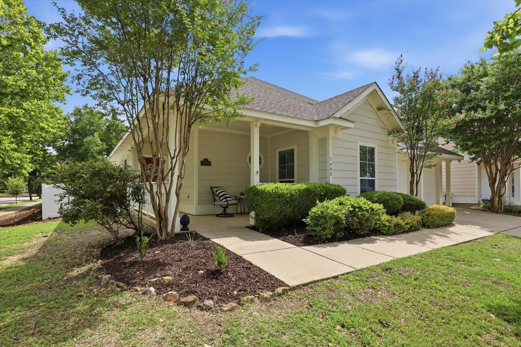 Sidewalk and porch