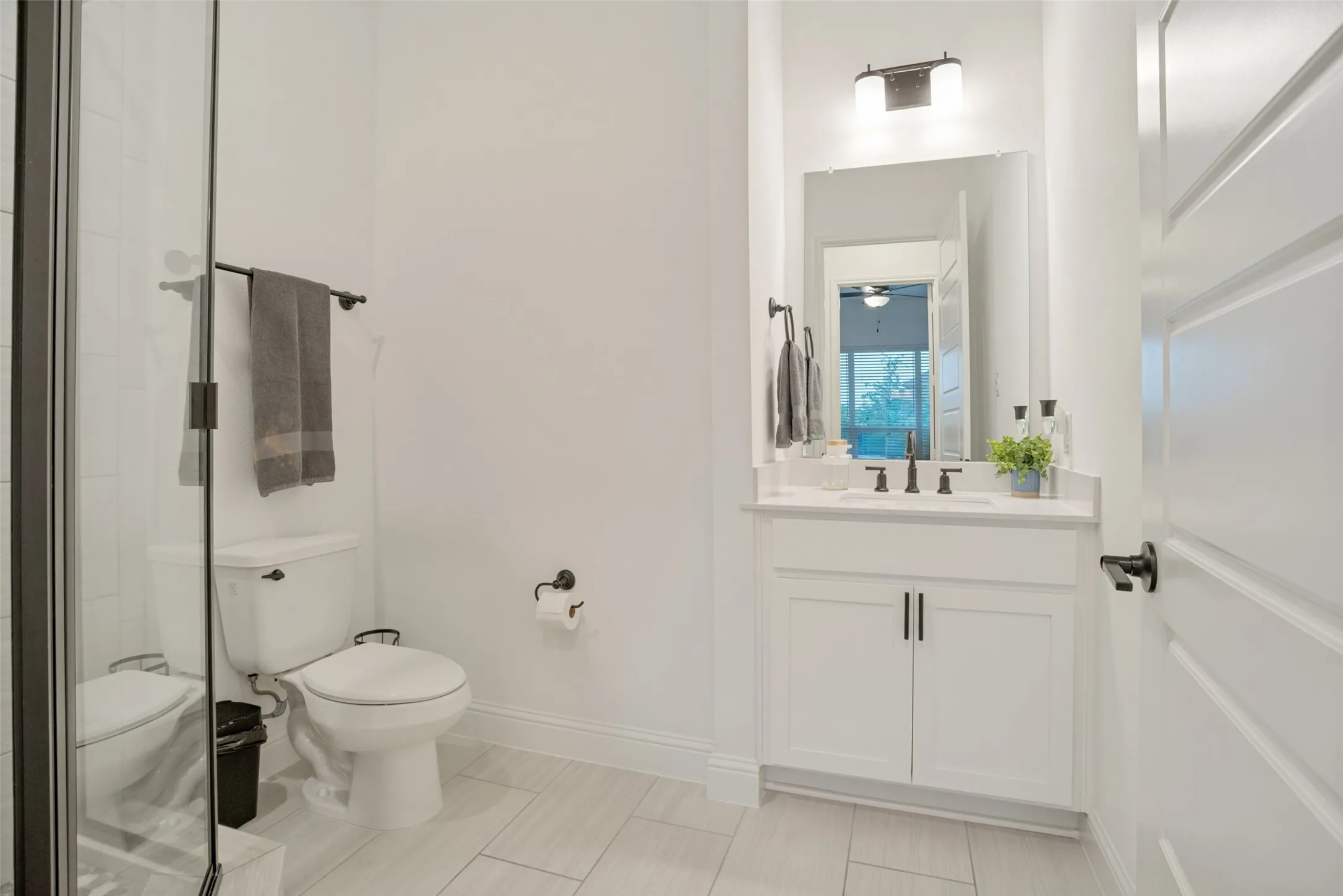 Bathroom attached to the downstairs bedroom.