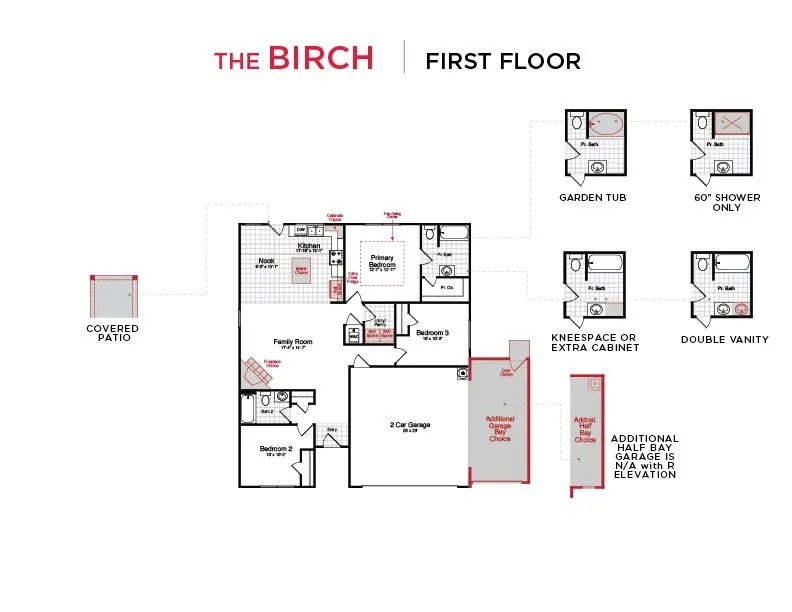 Birch Floor Plan with Options