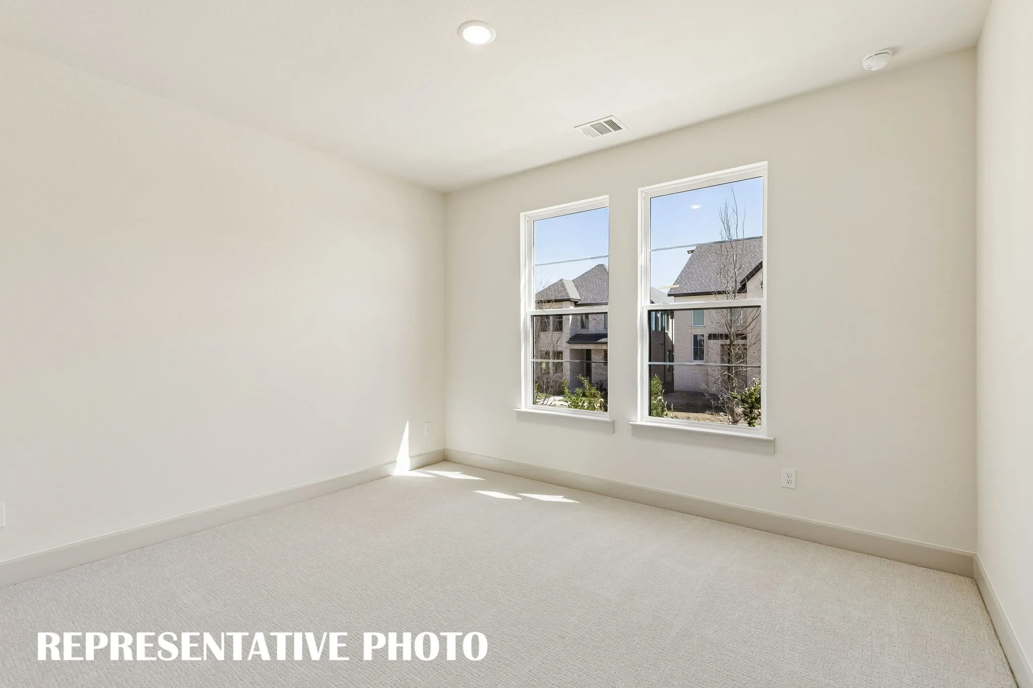 You'll find nicely sized secondary bedrooms in our Montclair plan.  REPRESENTATIVE PHOTO