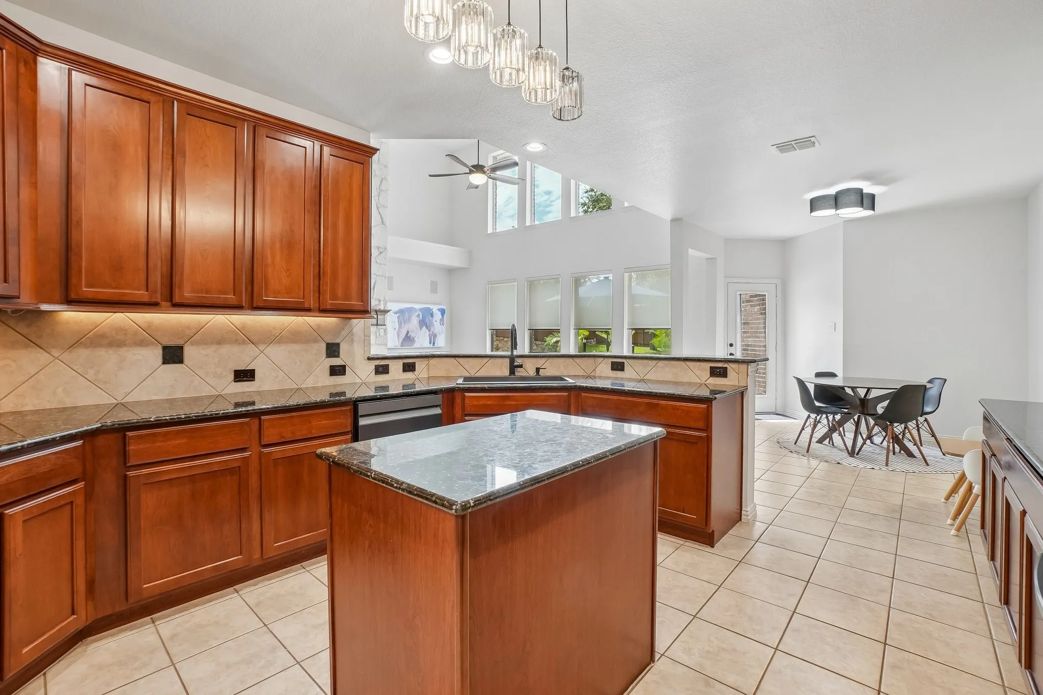 Kitchen with under mount lights