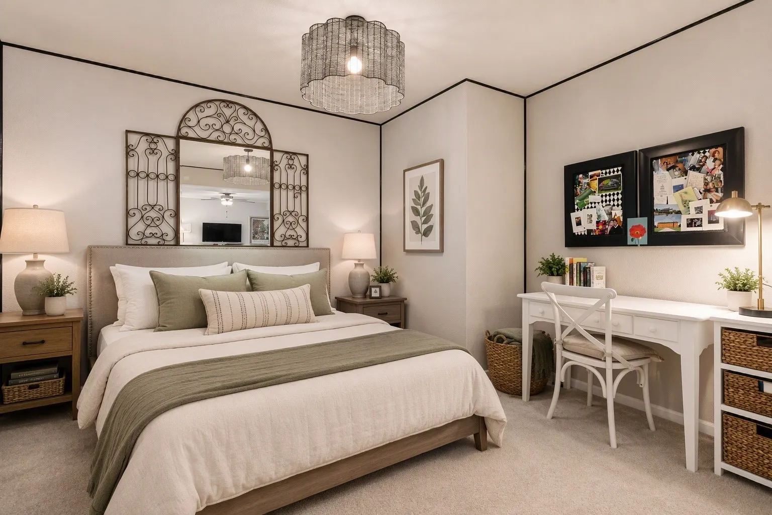 The den can be easily converted into a bedroom (virtually staged).
