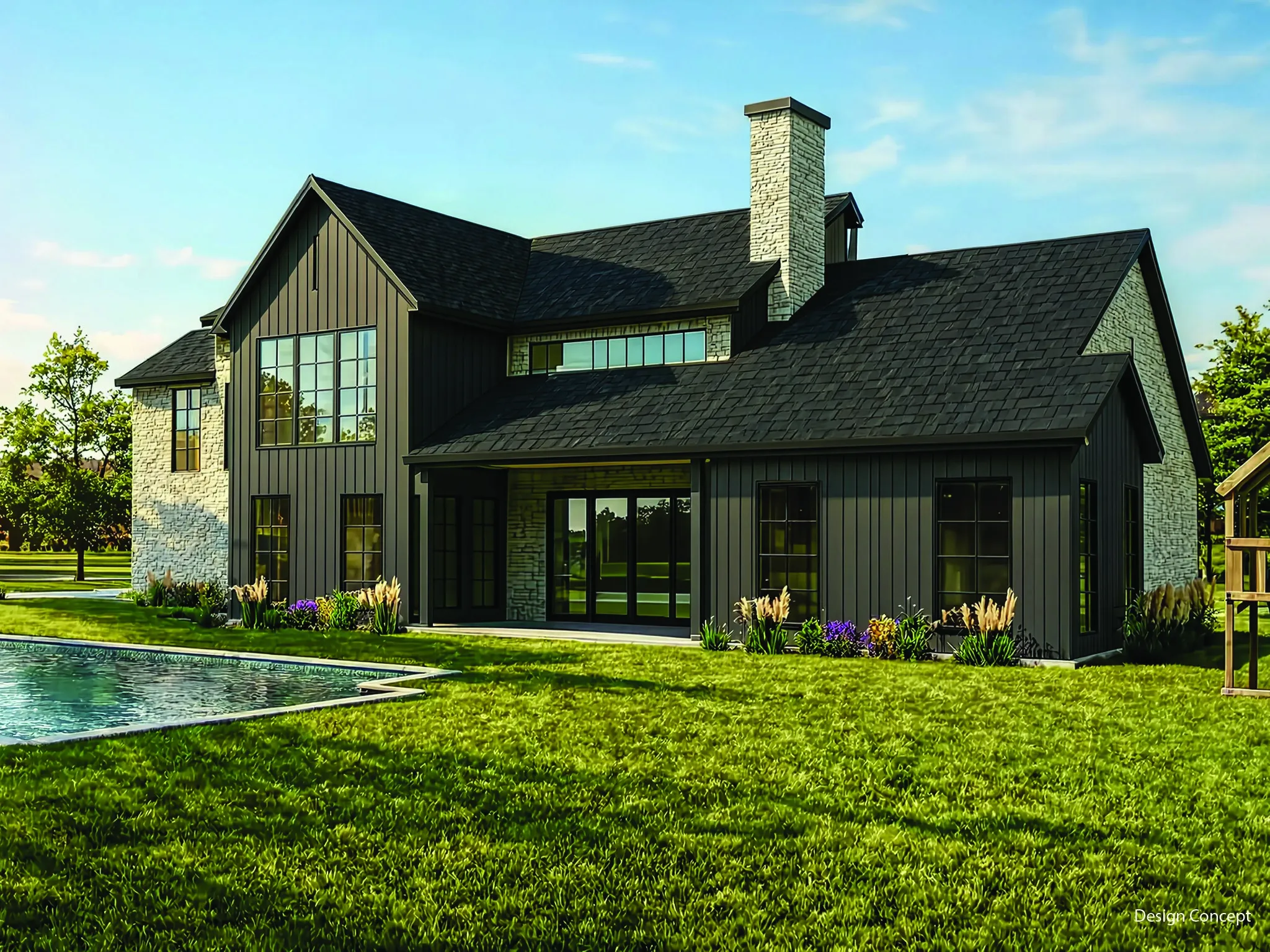 Modern Transitional Luxury Estate Rear