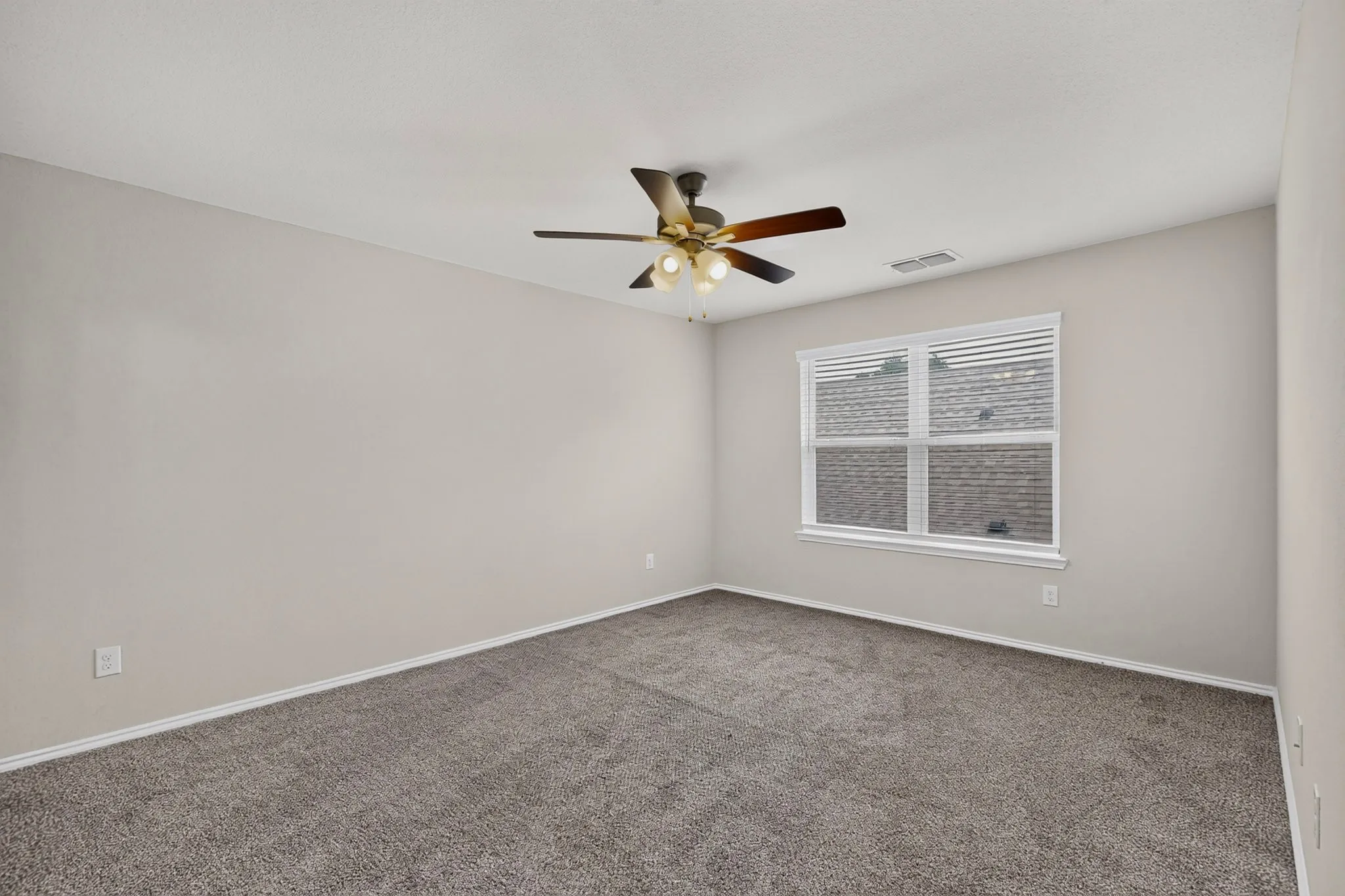 Large and private primary bedroom