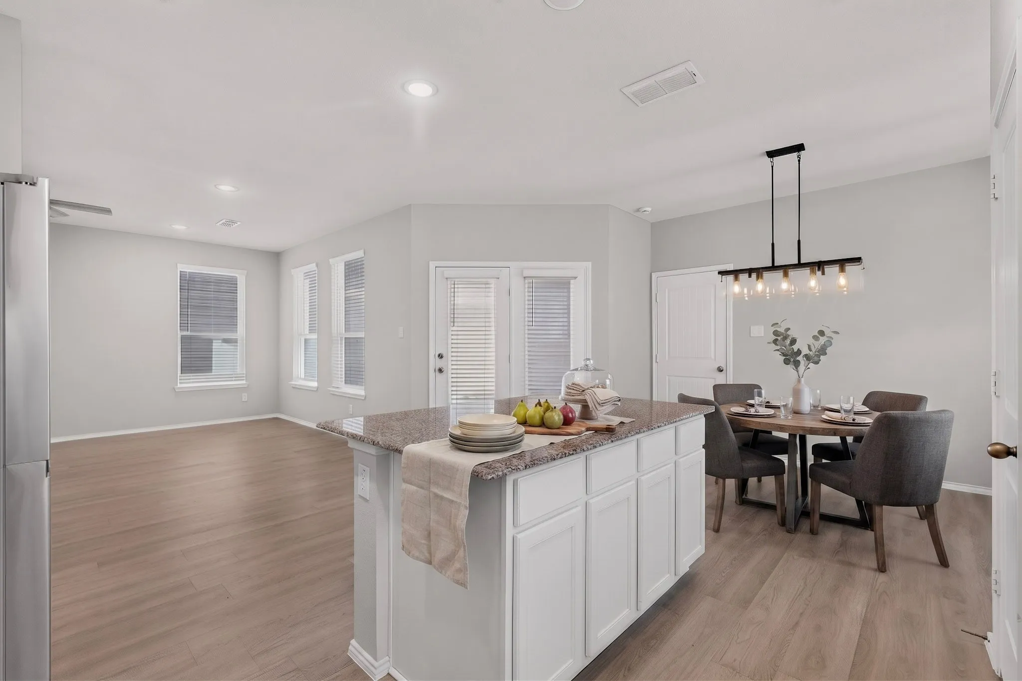 Bright and beautiful kitchen with large island