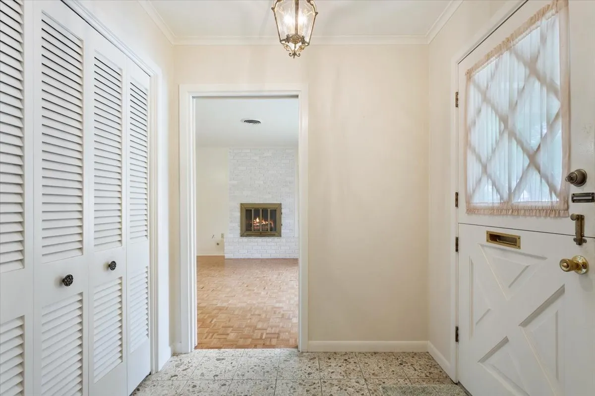 front entry with coat closet