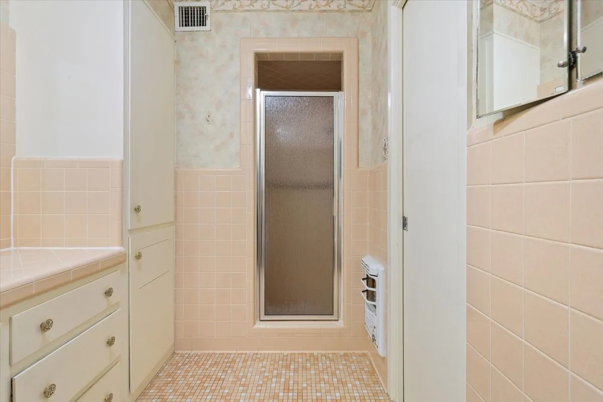 Primary bathroom with walk in shower