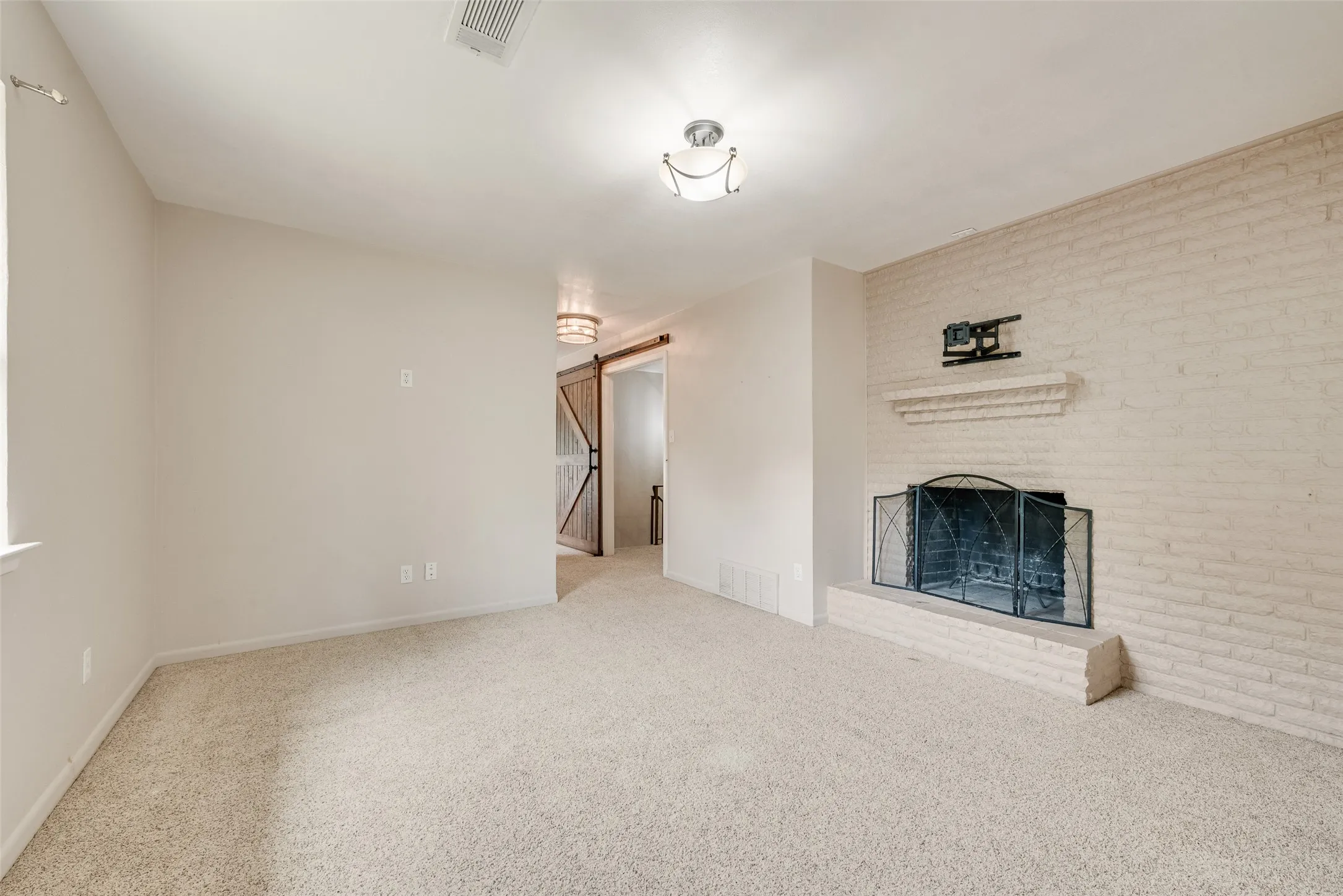 Library or study attached to master bedroom with fireplace