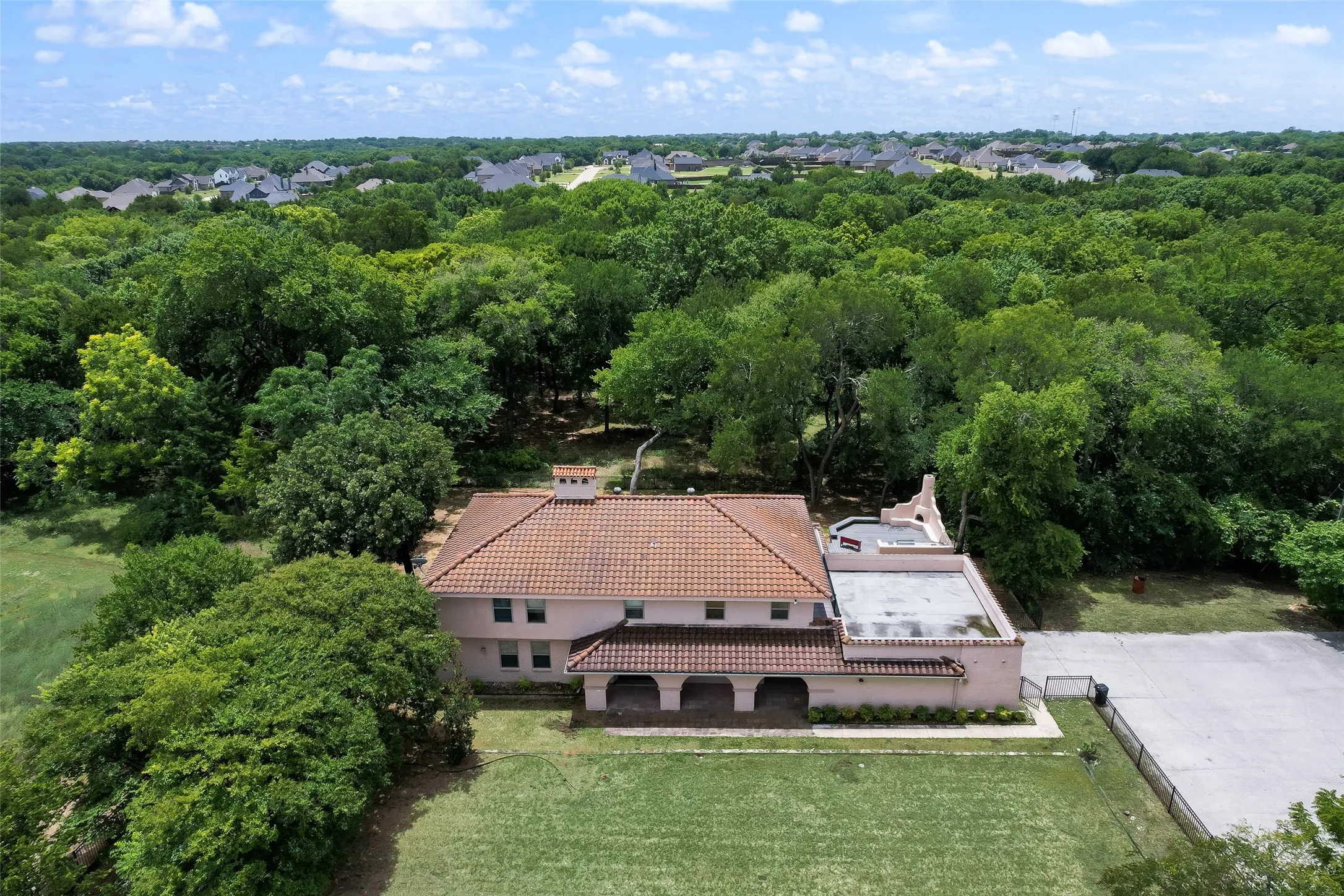 Mediterranean/Spanish Style home set on 10.22 acres