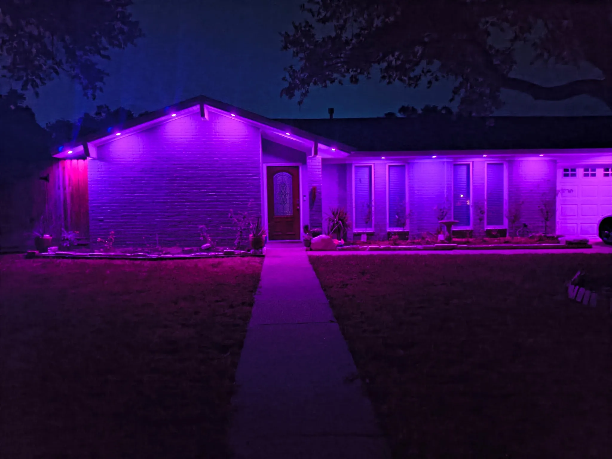 Built-in Holiday lighting or just for fun!  App or remote controlled, you can change it for any holiday or just for fun!