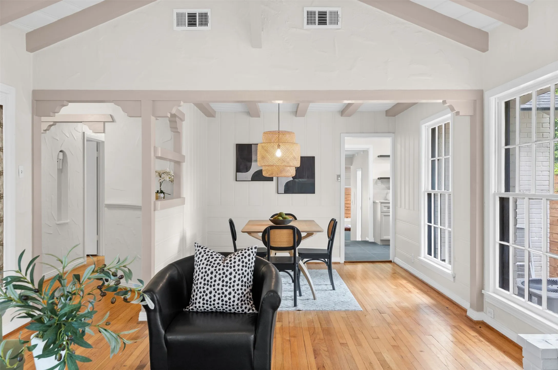 Living room overlooking the dining area