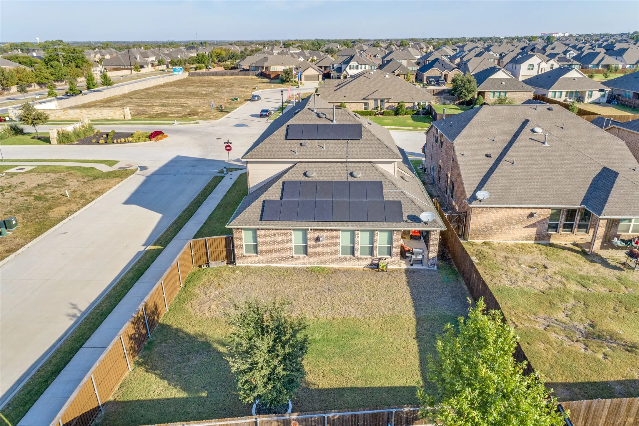 Birds eye view of property