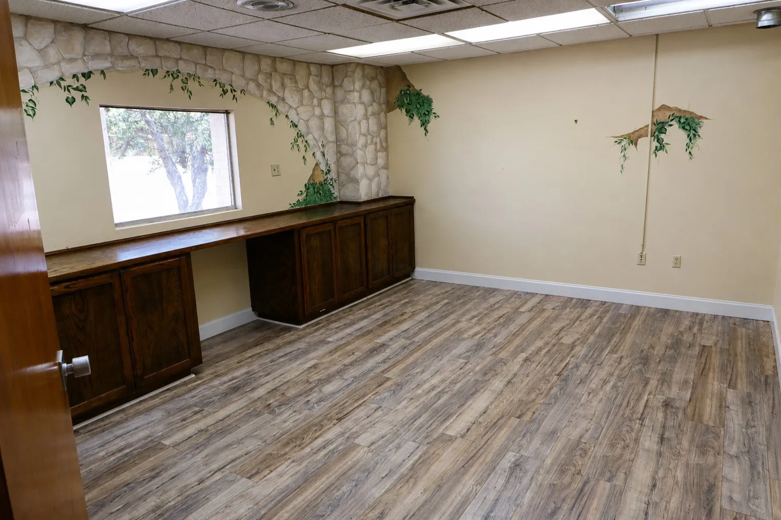 Office with building drive through
