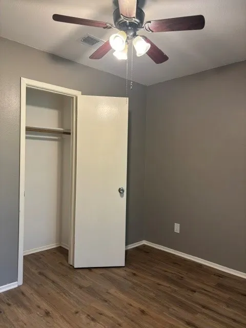 Soothing wall colors with white door and base board accents