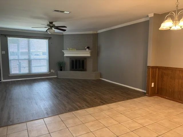 View from kitchen to living area