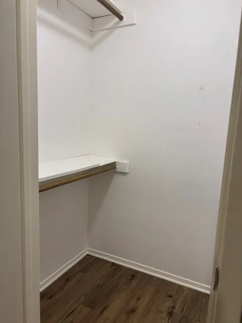 Walk in closet in primary bedroom