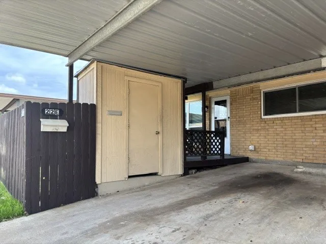 Storage at back driveway