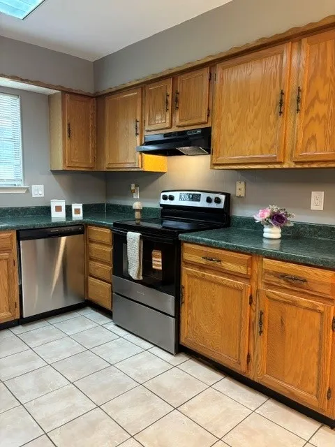 Ceramic floors in kitchen