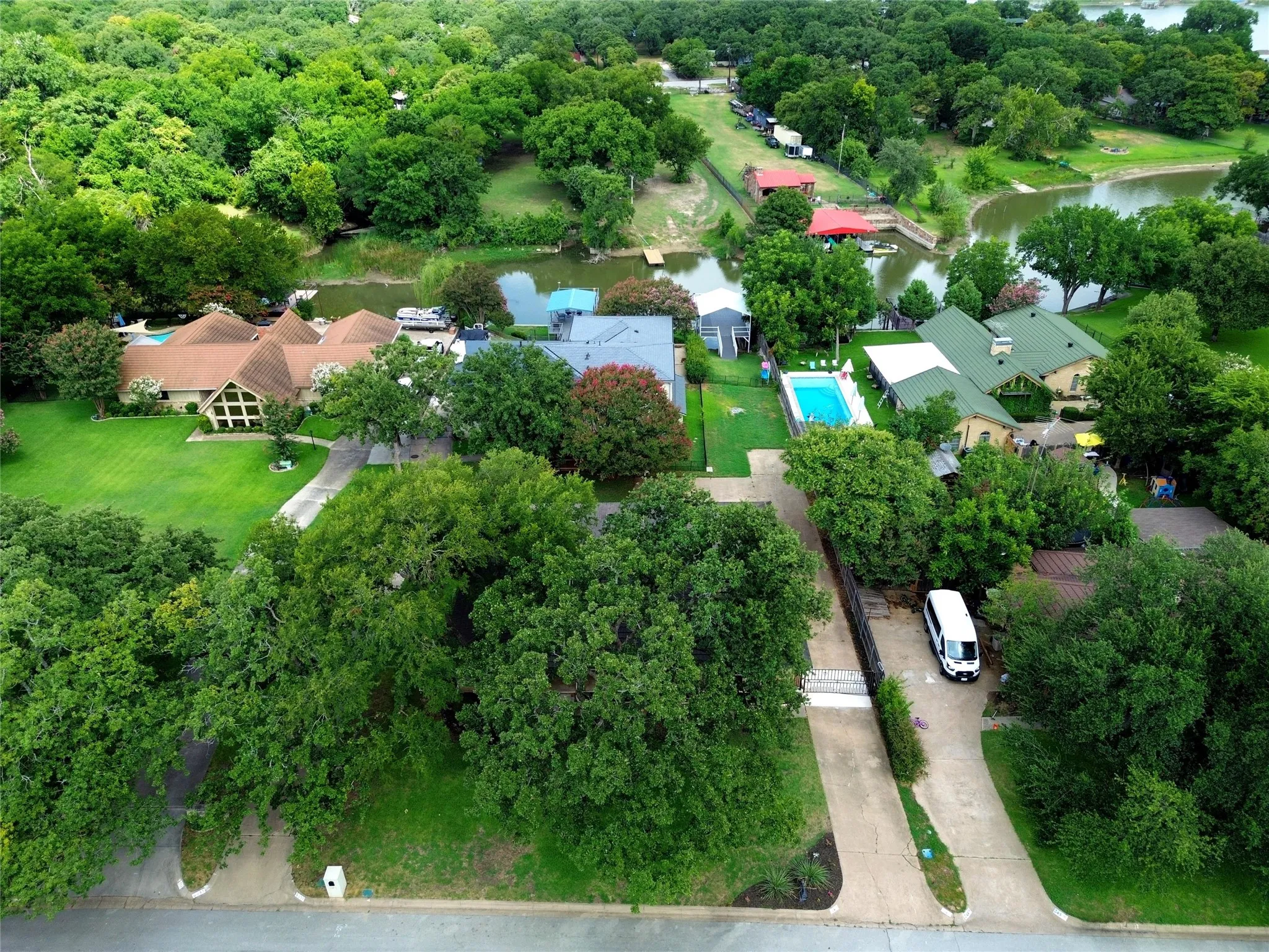 Wooded lot! The house is amongst those trees!