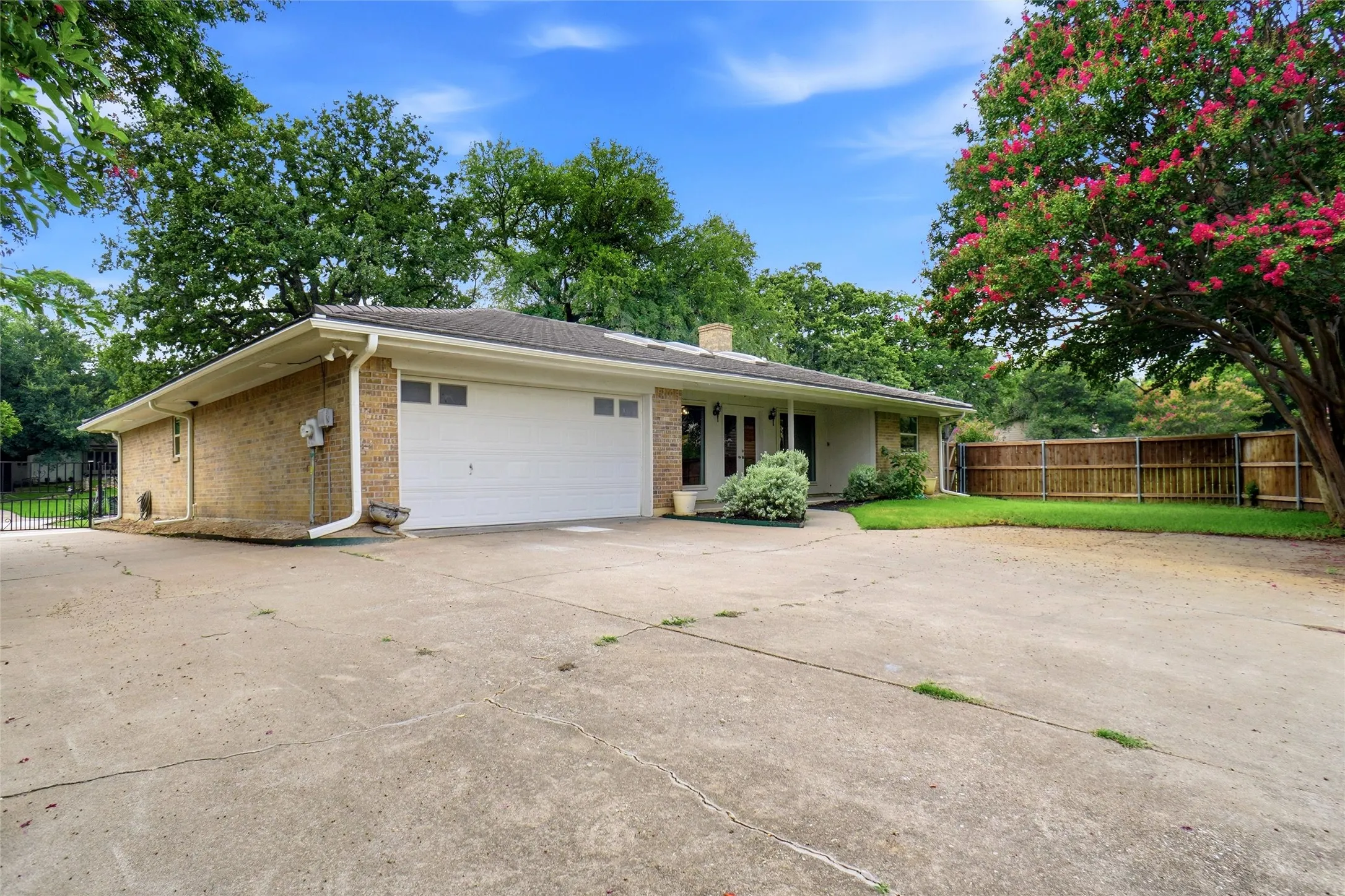 Rear entry, oversized garage with utility sink!