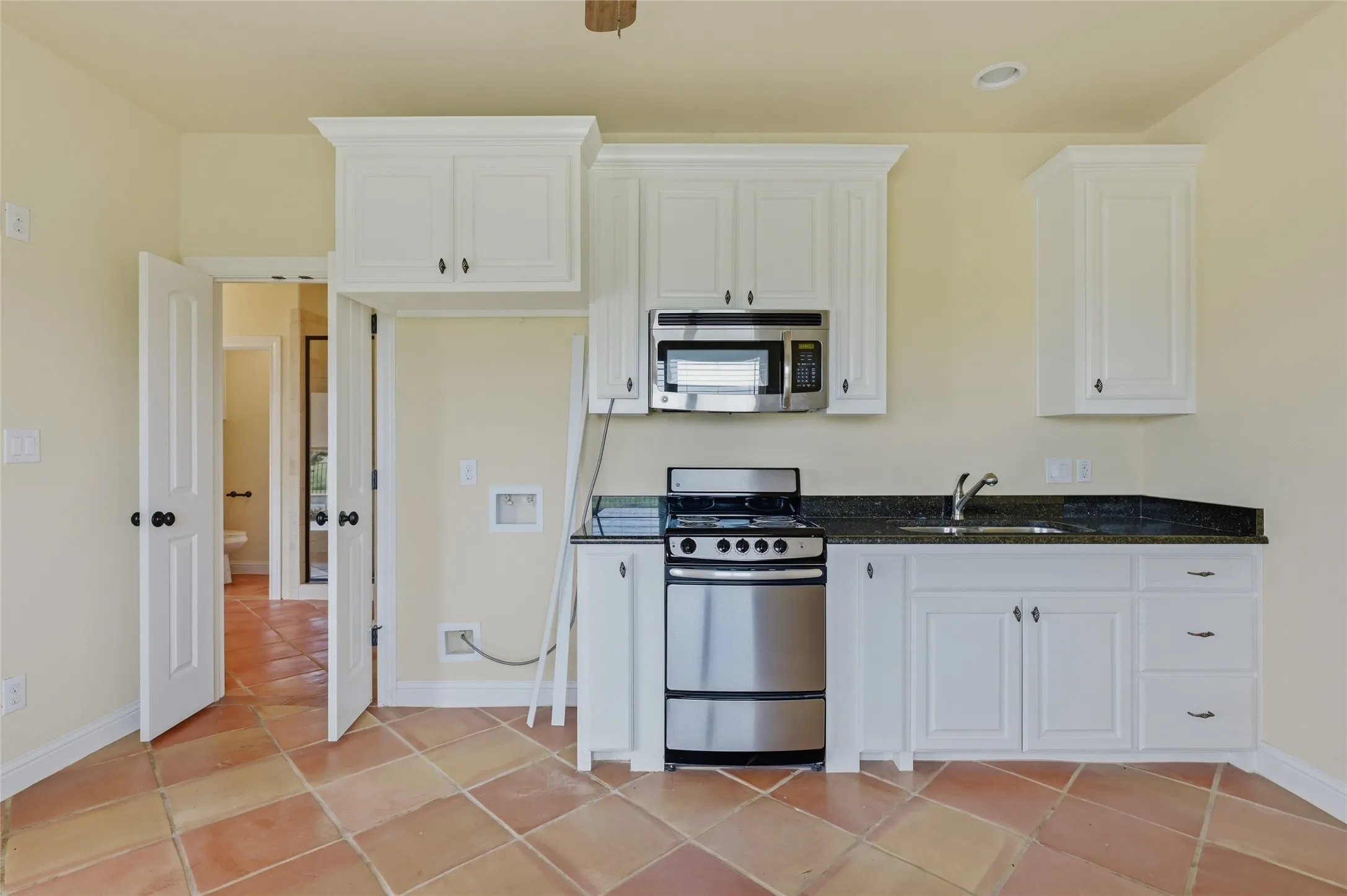 Guest quarters living and kitchen