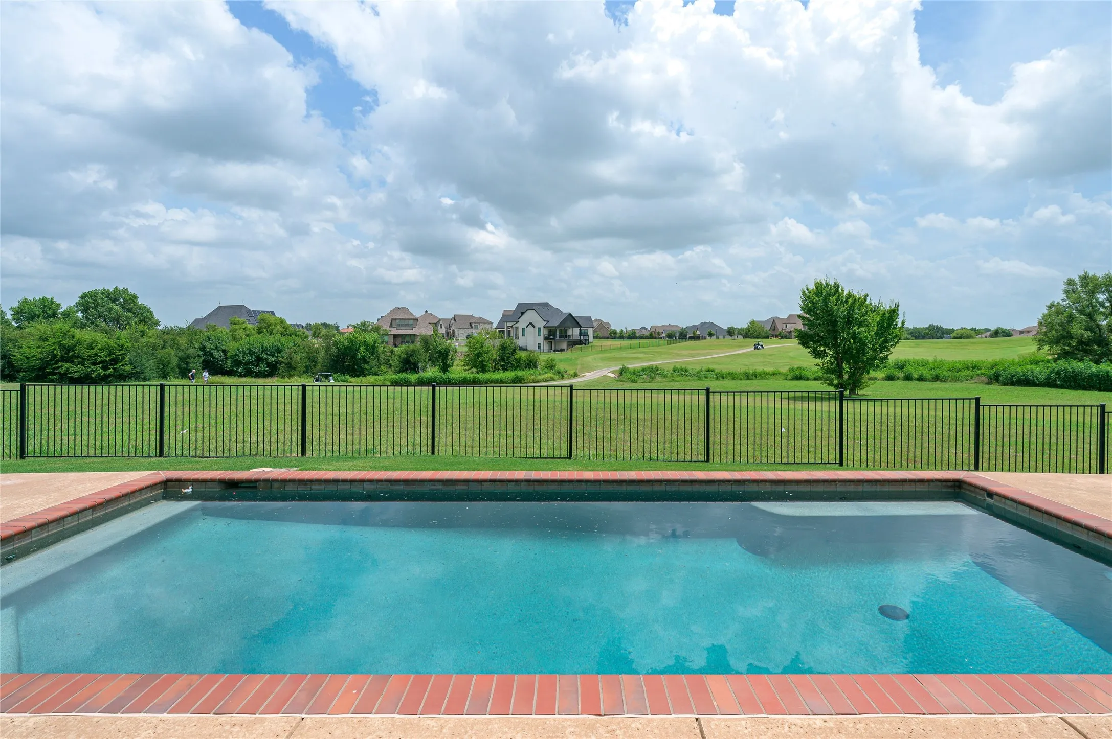 Overlooking the golf course