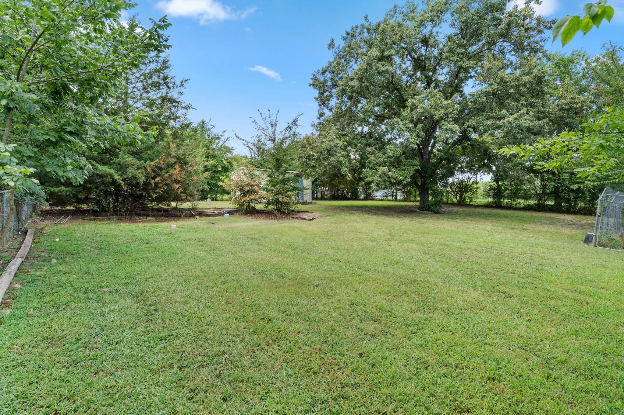 Fenced back yard