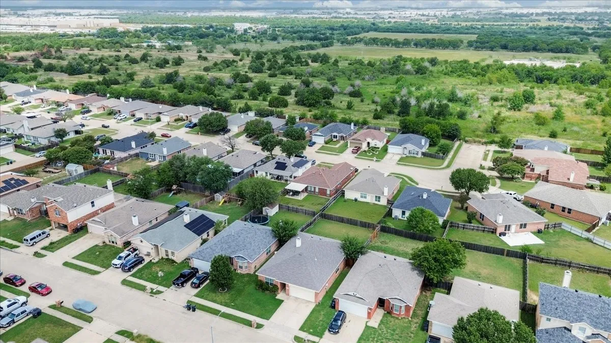 Aerial capture of a residential neighborhood