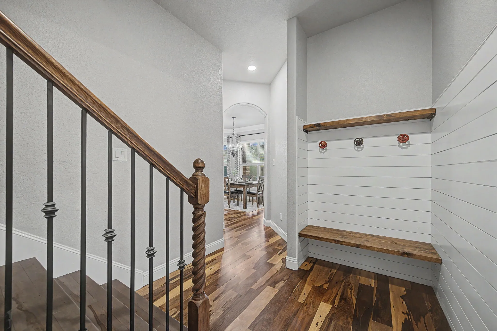 Situated at the garage entrance, and laundry room with easy access to the upstairs media, game and ensuite bedroom suite.