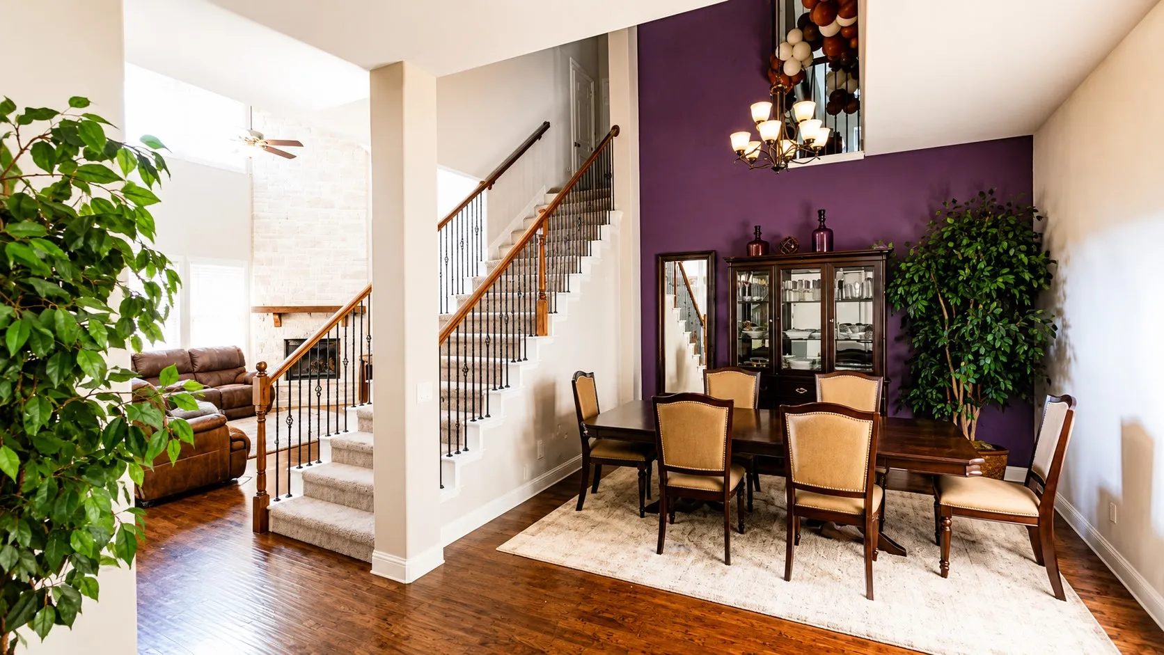 Hardwood flooring throughout the main level