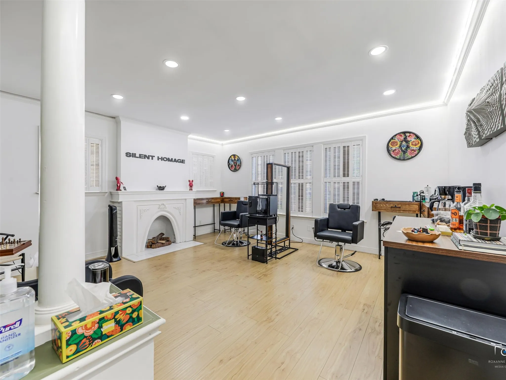 This is suite 102 and is currently occupied by a barber.