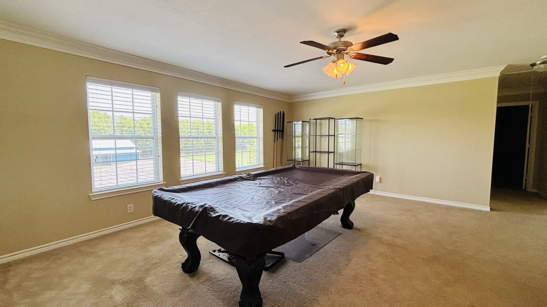 Have fun playing pool in the game room.