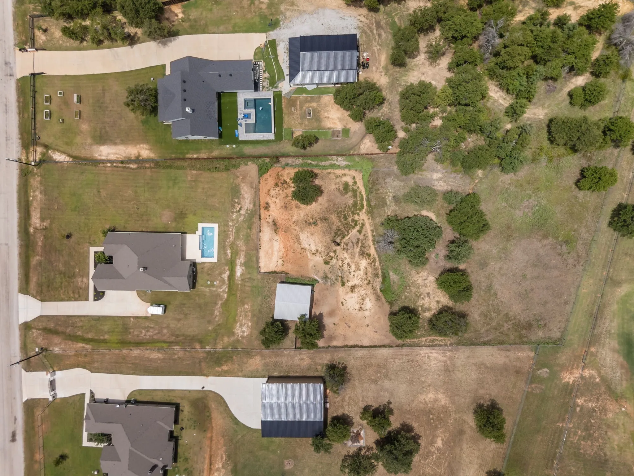 Overhead aerial view