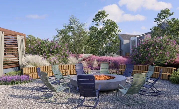 View of patio / terrace featuring a fire pit