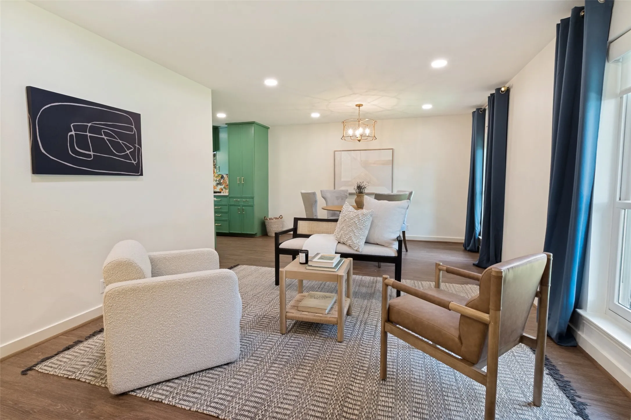 Living and Dining adjacent to kitchen