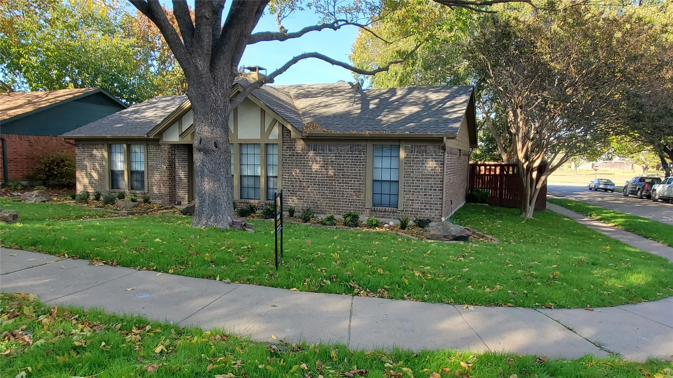 View of front of home with a front lawn