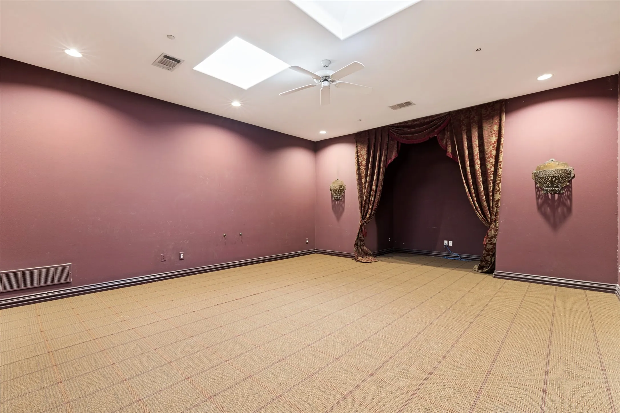 Upstairs media room