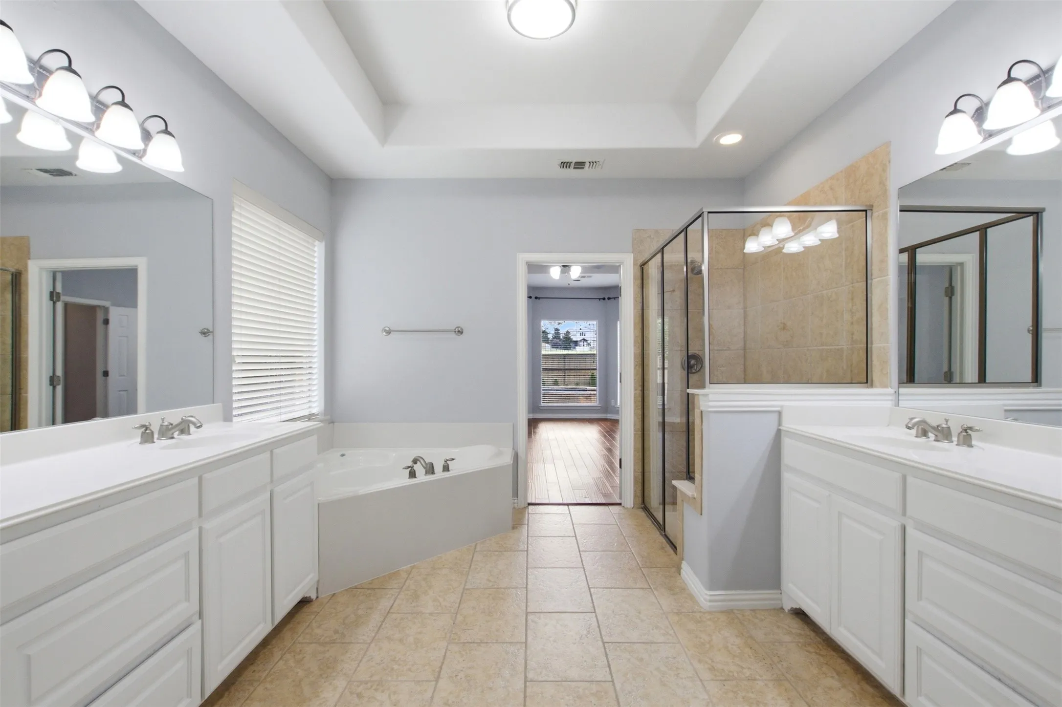 Primary Bath, Separate Vanities, Walk-In shower