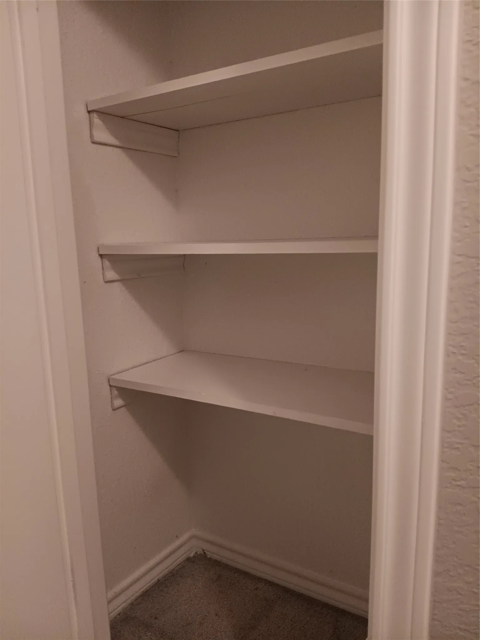Linen closet in hallway