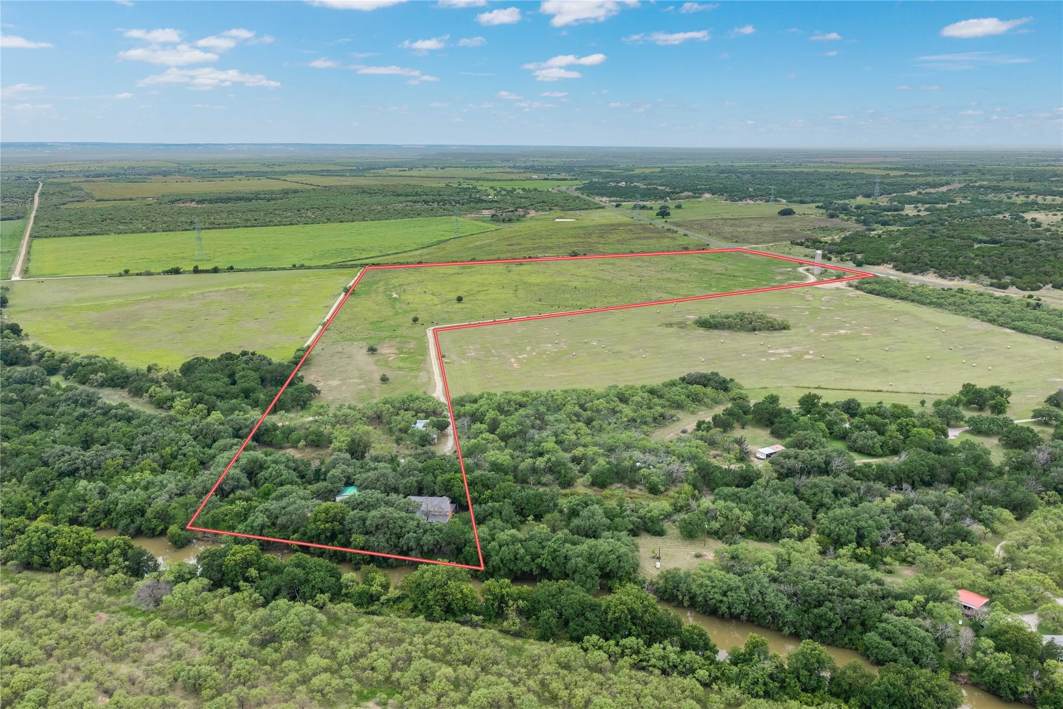 Property lines marked
