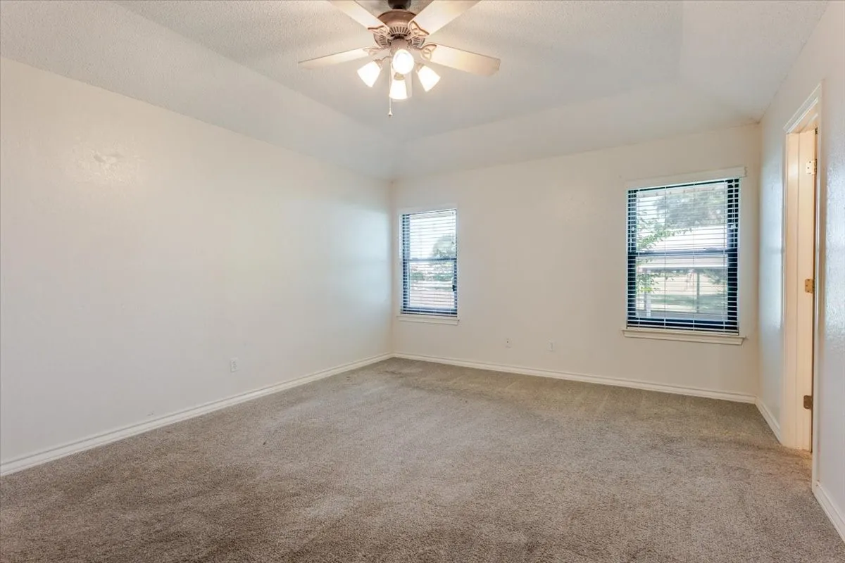 Spacious primary with ensuite bath