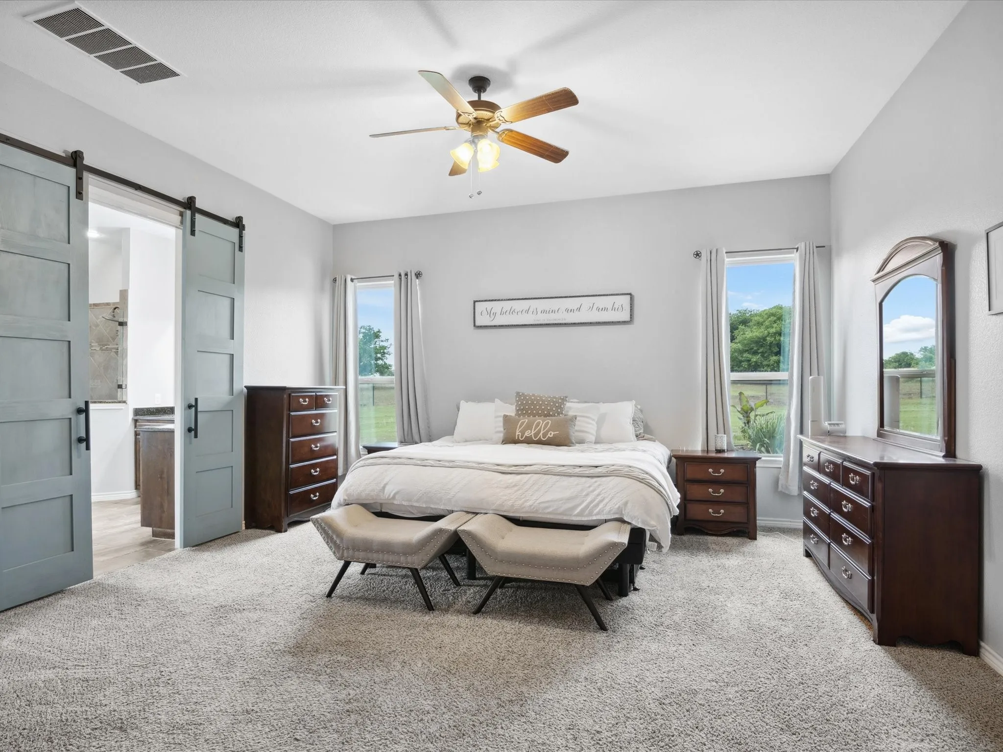 The primary bedroom