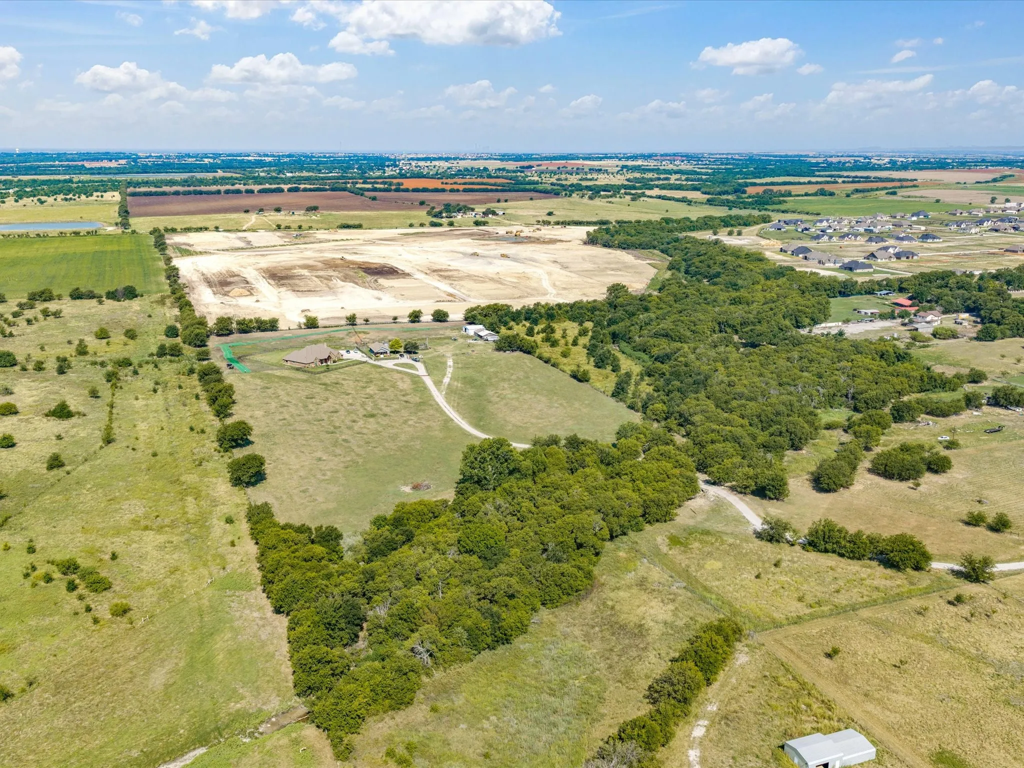 They will be 5 acres lots with beautiful $550,000 plus homes