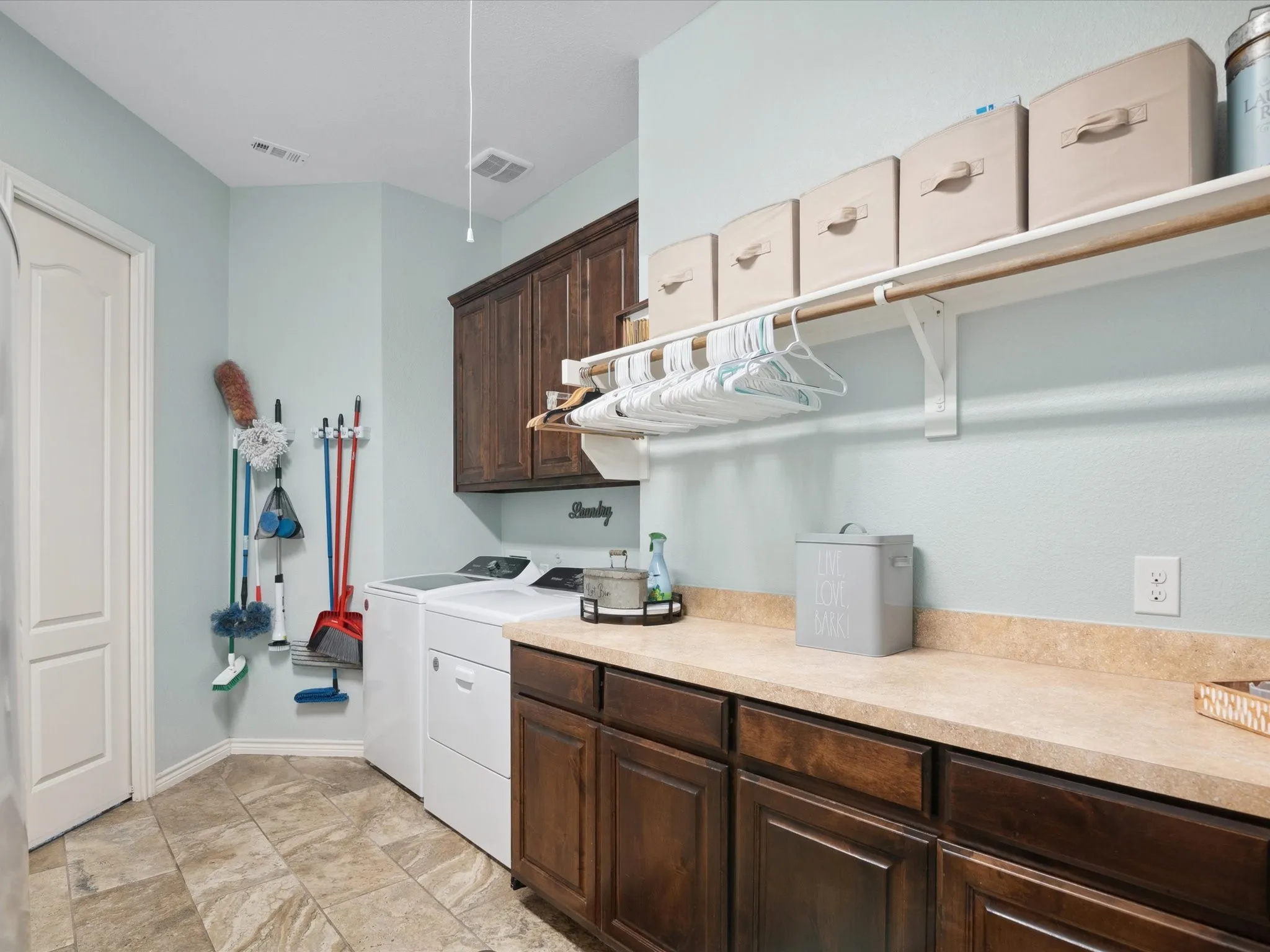 A huge laundry room